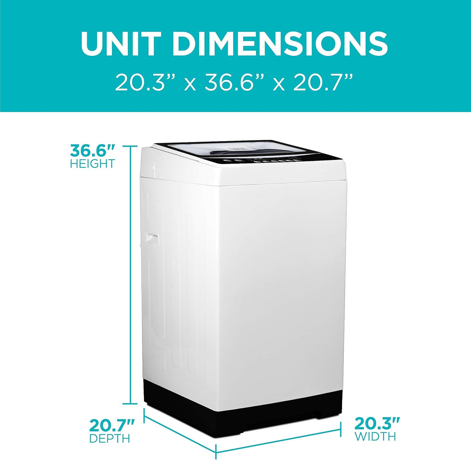 BLACK DECKER Portable Washer 0.9 Cu Ft 5 Cycles Top Load BPWM09W