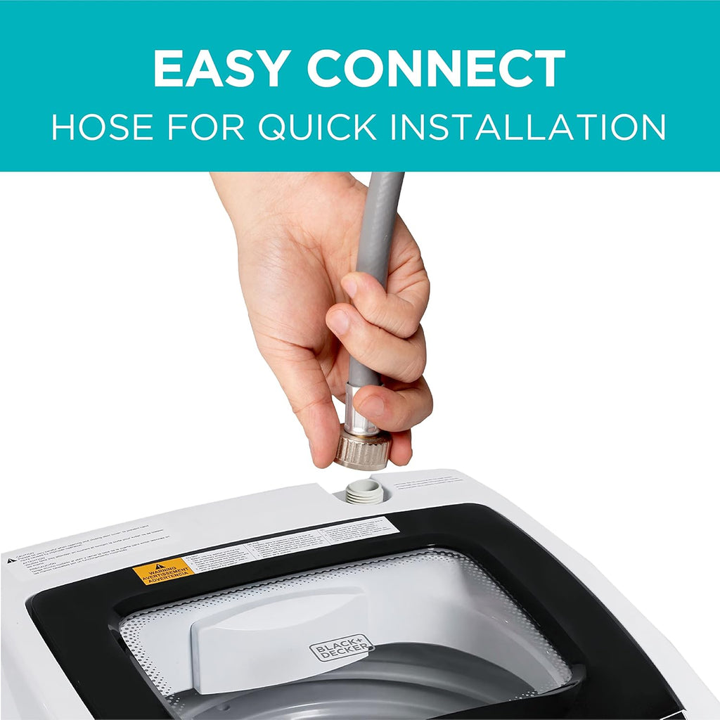 BLACK DECKER Portable Washer 0.9 Cu Ft 5 Cycles Top Load BPWM09W