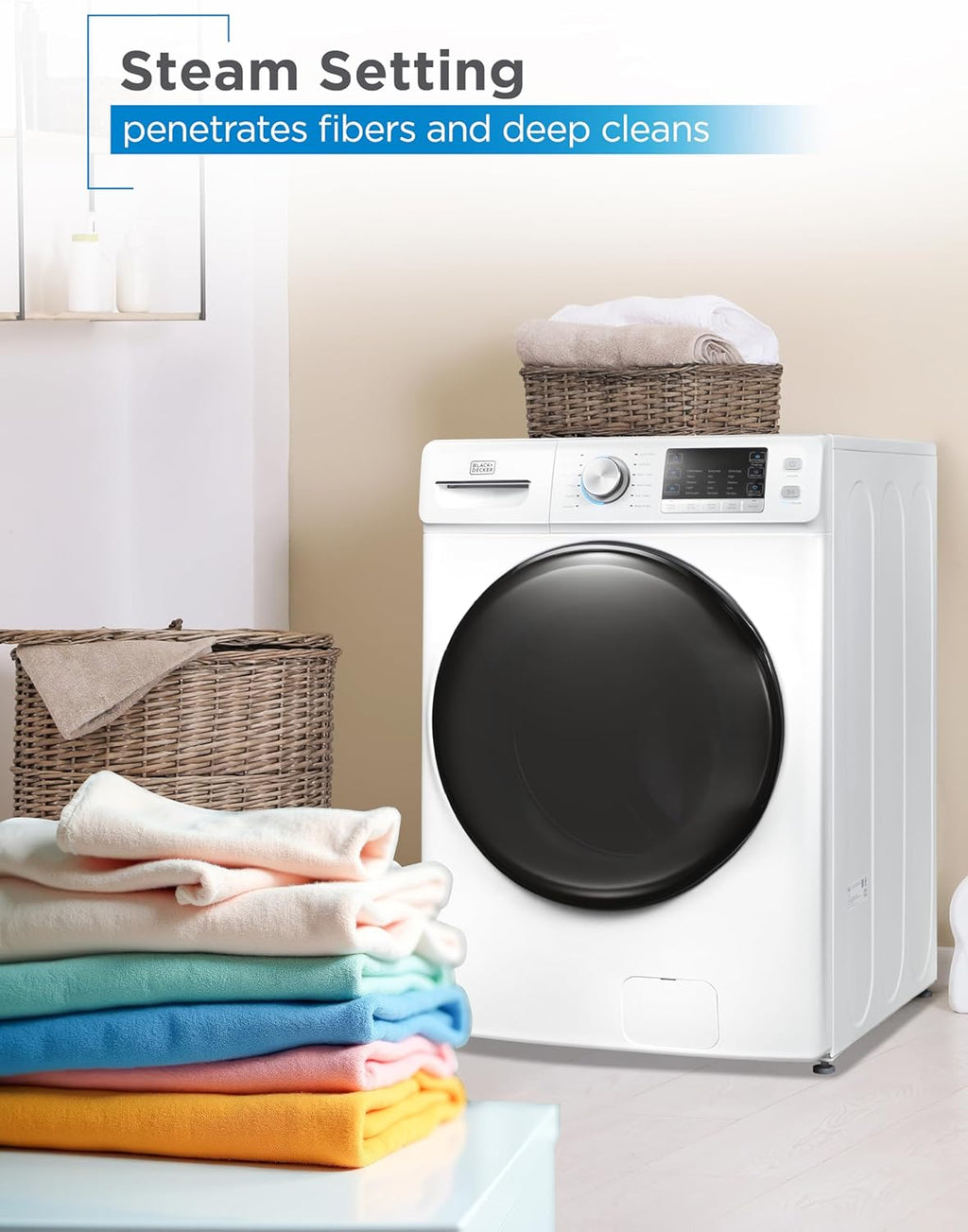 BLACK DECKER Portable Washer 0.9 Cu Ft 5 Cycles Top Load BPWM09W