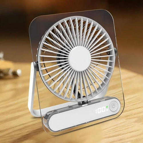 AeroSlim Ultra-Thin Desktop Fan - with Smart LED Display & 5 Speeds (Pearl White / Sakura Pink / Midnight Black)