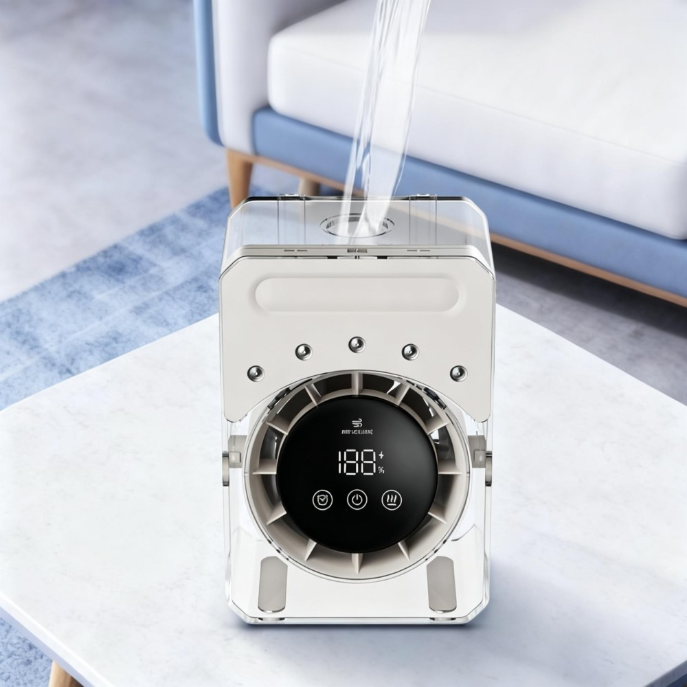 ArcticMist 3-in-1 Evaporative Air Cooler - with 5-Hole Misting & Stepless Speed (Glacier White)