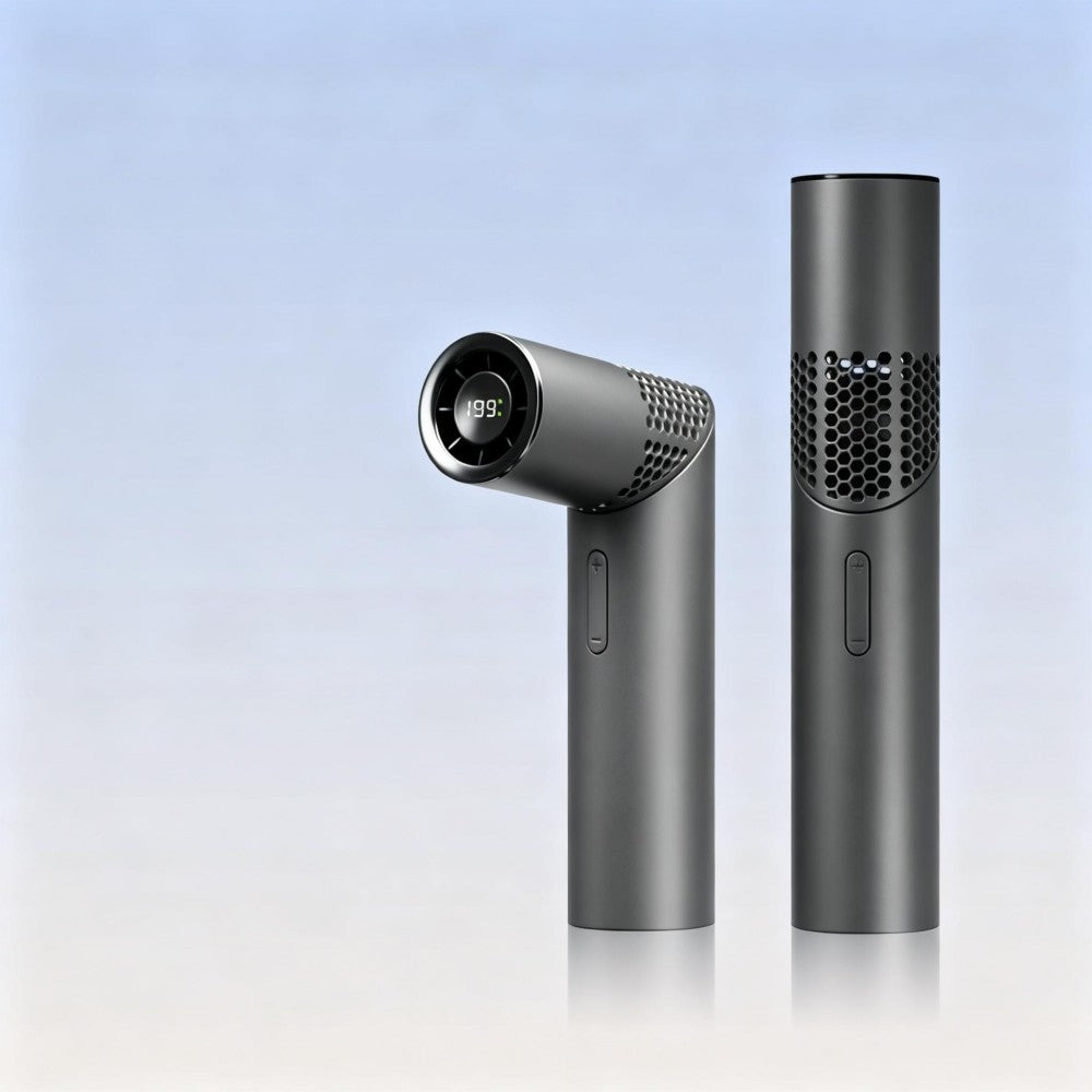 LuxeWand Compact Lipstick-Style Fan - with Stepless Turbo Airflow (Lavender Mist / Pearl White / Mint Green)