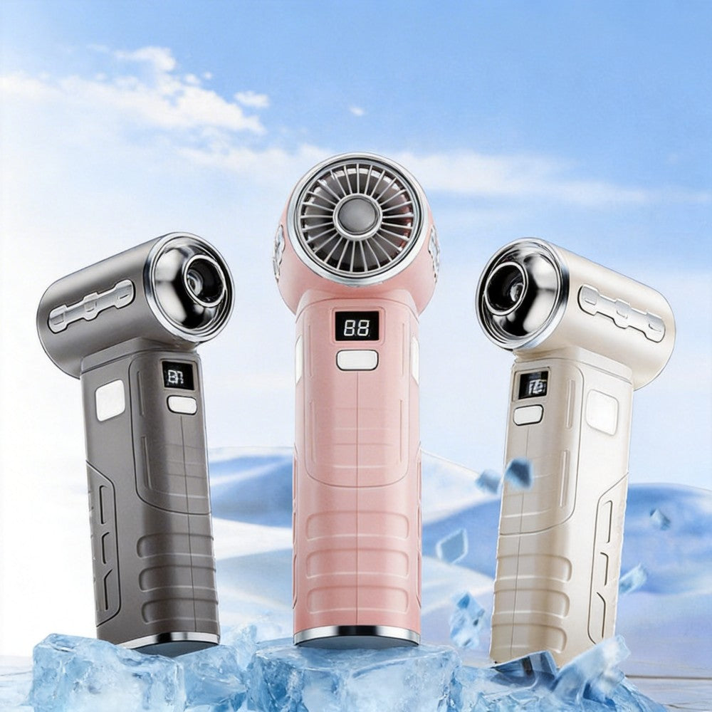 PocketJet Mini Turbo Fan - 130,000 RPM with 3 Nozzles (Ivory White / Sakura Pink / Slate Grey)