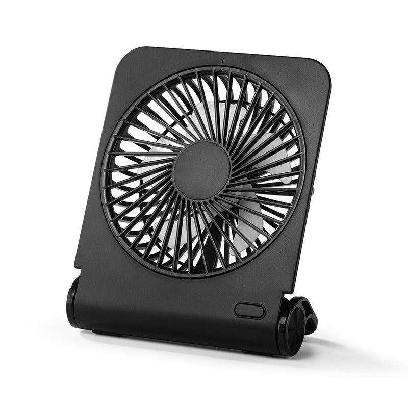 Black slim desktop fan quiet operation