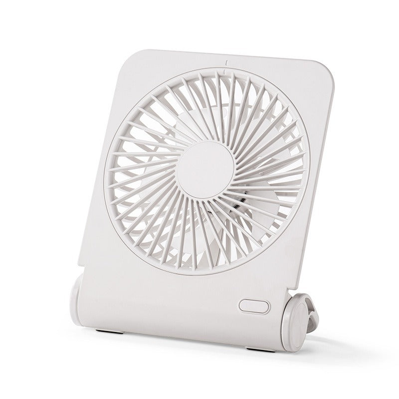 White portable desk fan foldable design for office and home