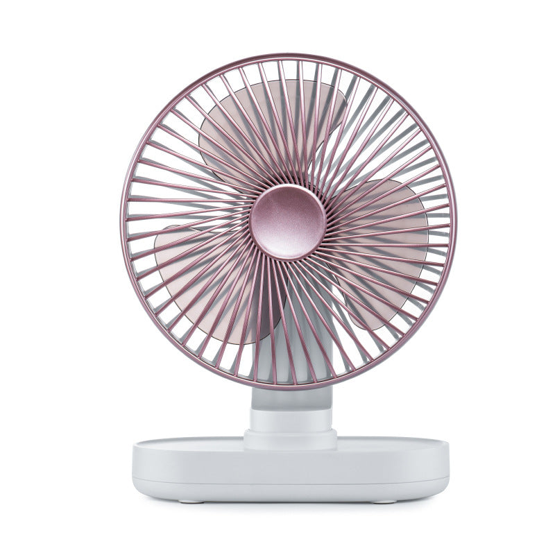 Pink and white fan on a white background