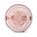 Pink portable fan on a white background